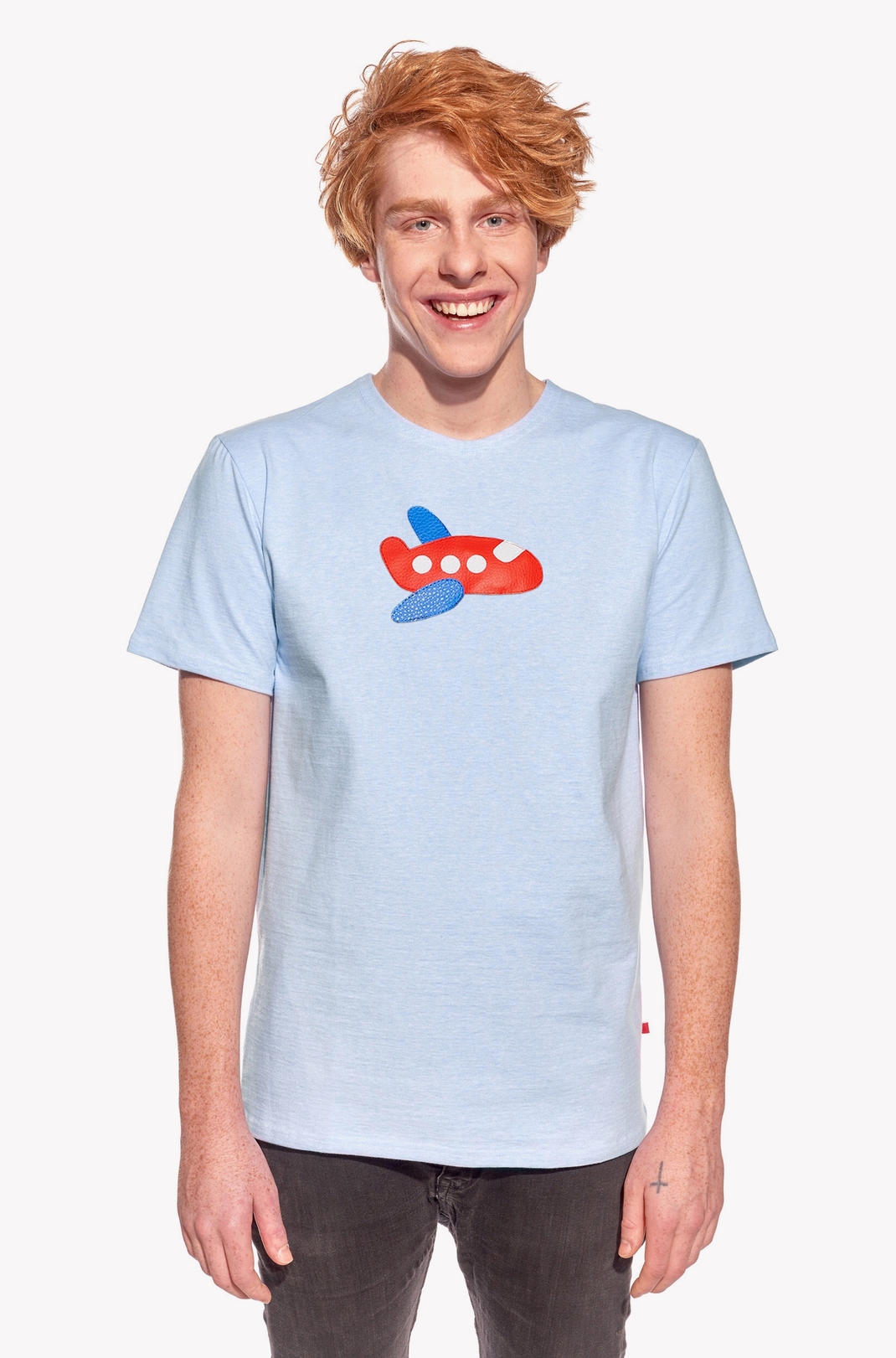 Shirt with an airplane