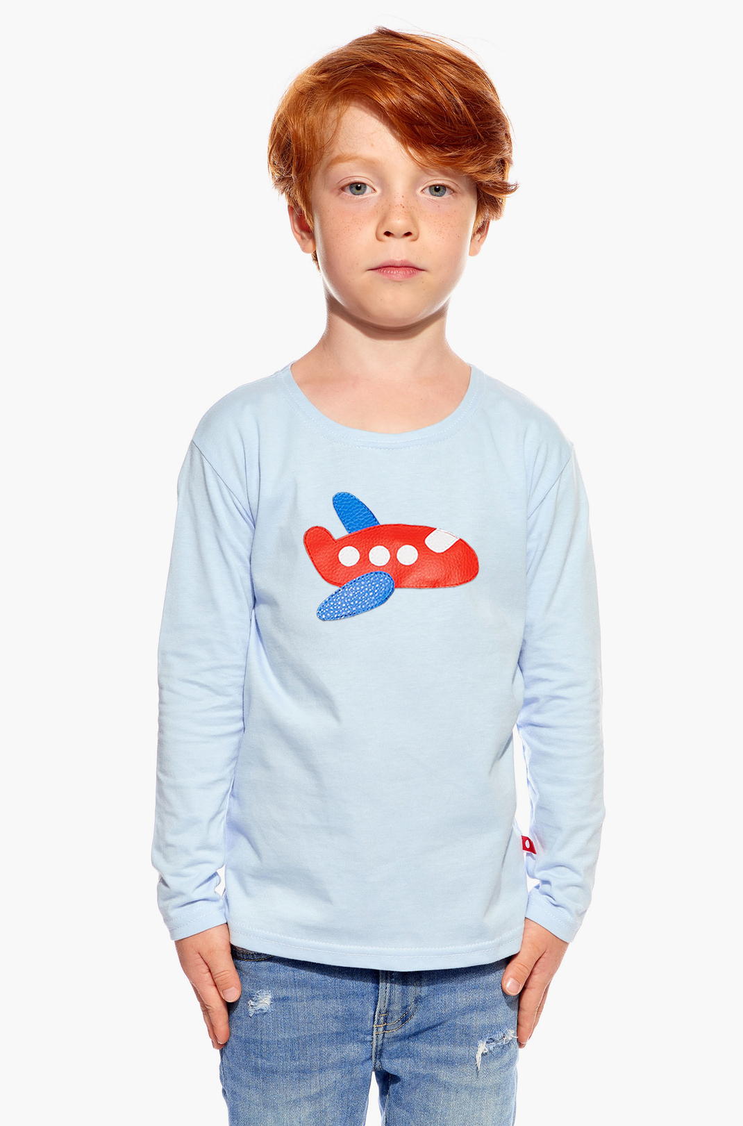 Shirt with an airplane