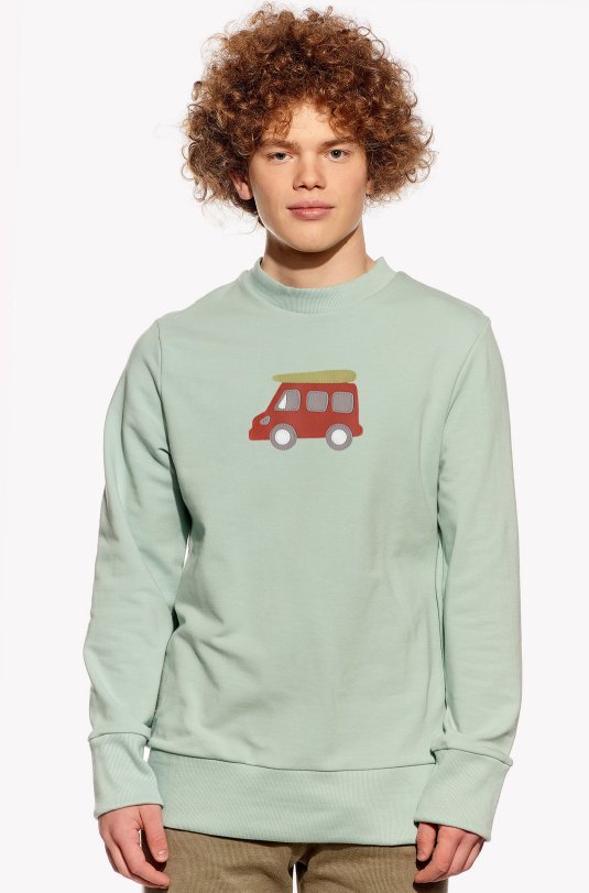 Kapucnis pulóver lakókocsival