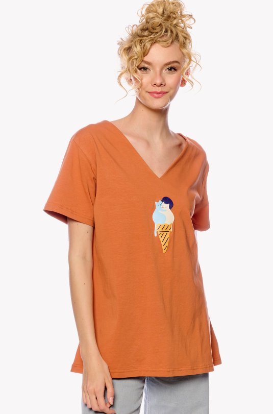 T-Shirt mit Eiscreme