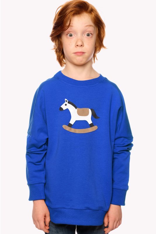 Hoodie with rocking horse