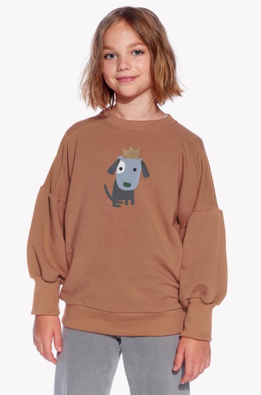 Kapucnis pulóver kutyával