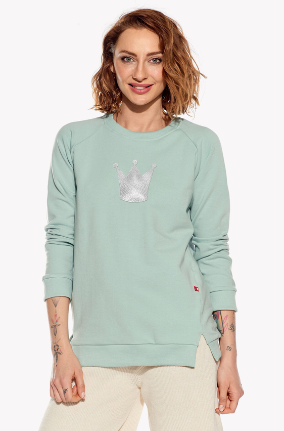 Kapucnis pulóver koronával