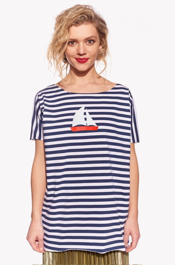Tričko s loďkou