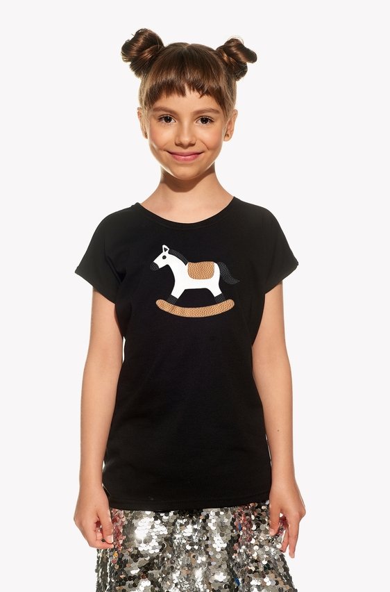 Shirt with rocking horse