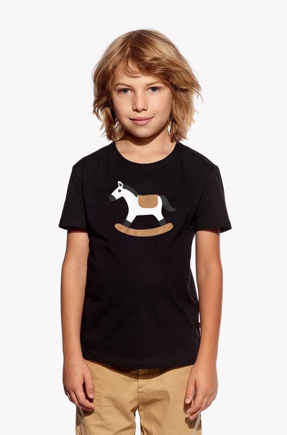 Shirt with rocking horse