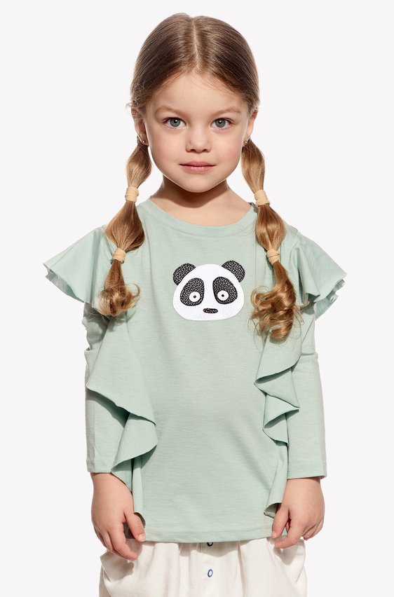 Shirt with panda bear