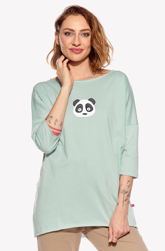 Shirt with panda bear