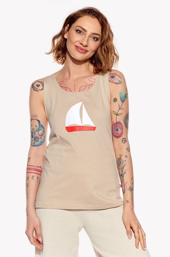 Singlet with sailboat