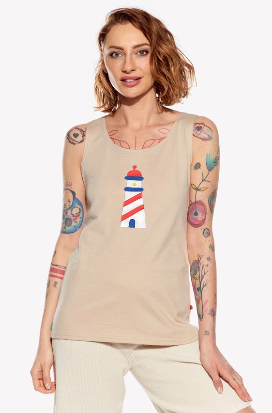 Singlet with lighthouse