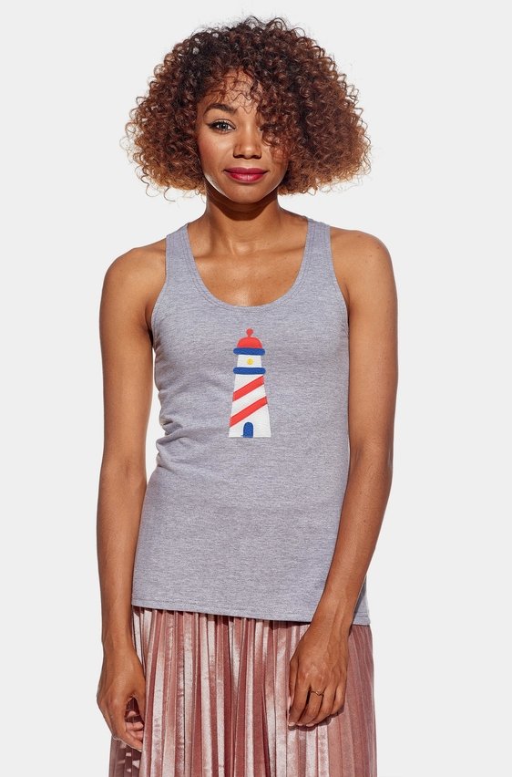 Singlet with lighthouse