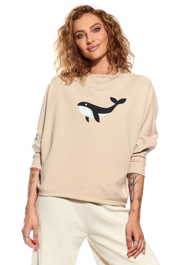 Hoodie with whale