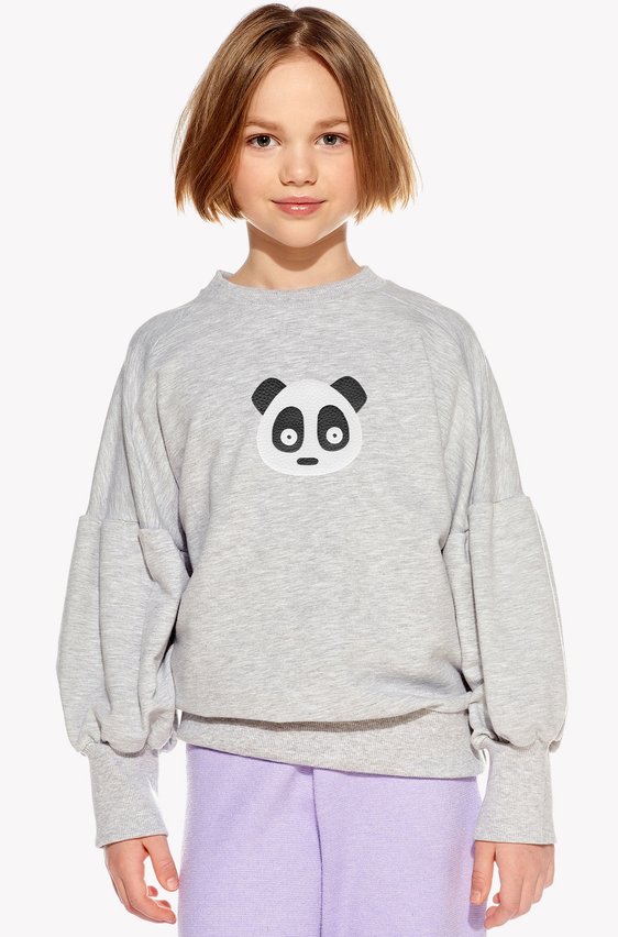 Kapucnis pulóver pandával