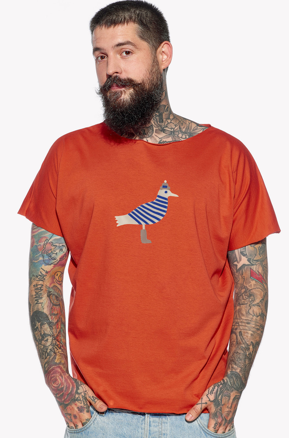 Shirt with a seagull