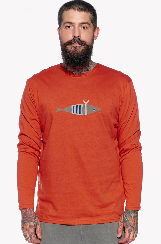 Shirt with sardine