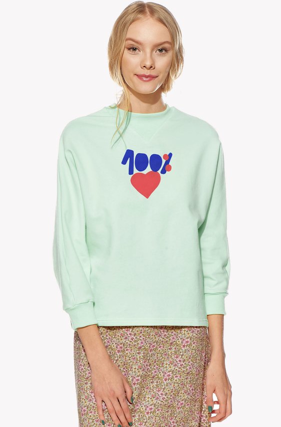 Kapucnis pulóver 100% szeretet