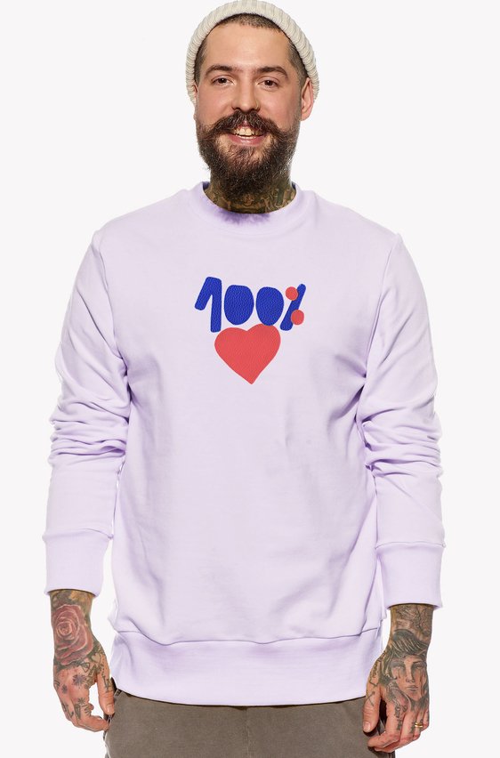 Kapucnis pulóver 100% szeretet