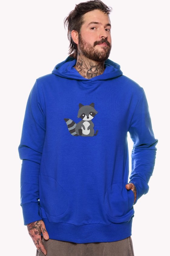 Hoodie with raccoon