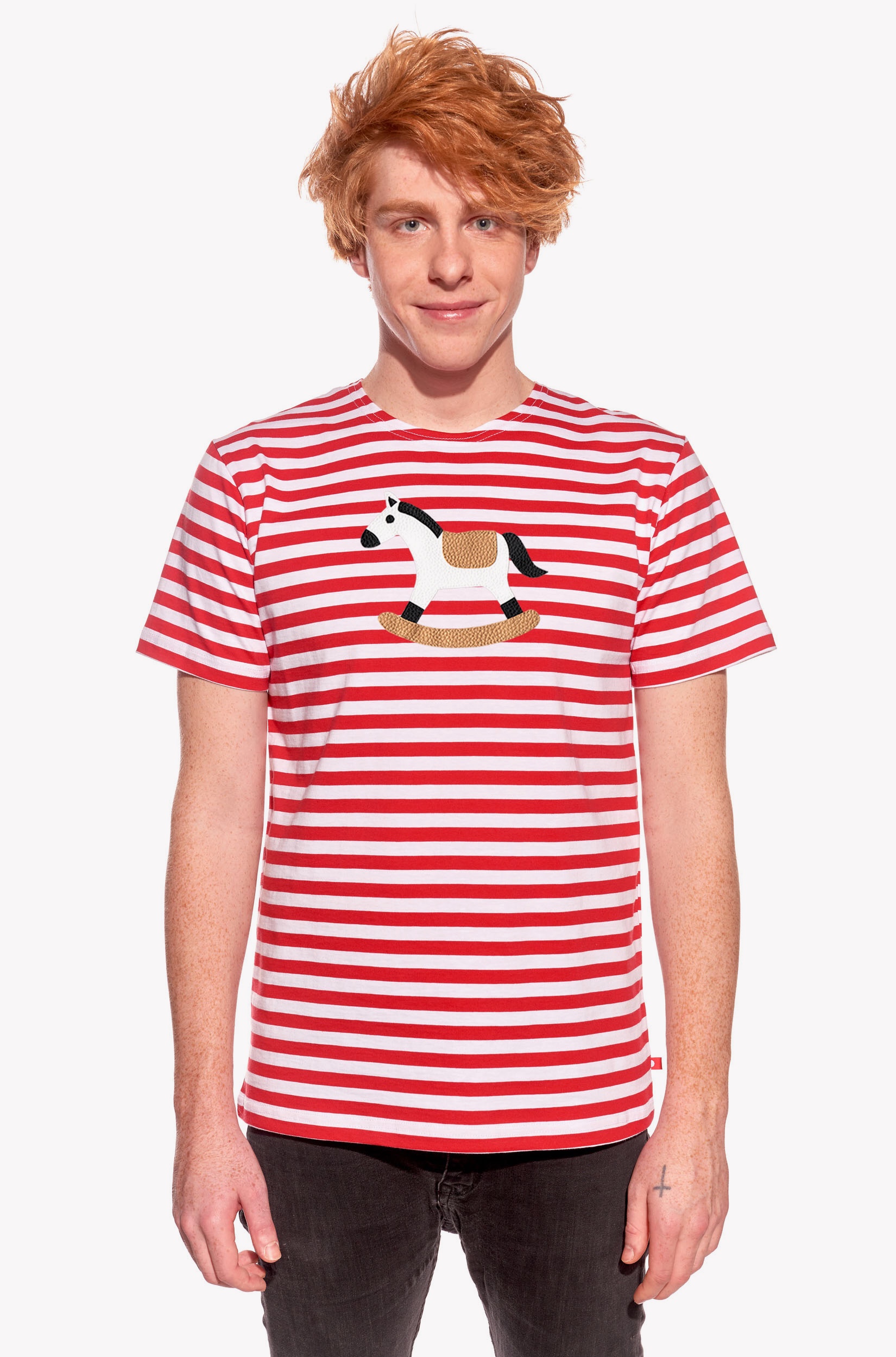 Shirt with rocking horse