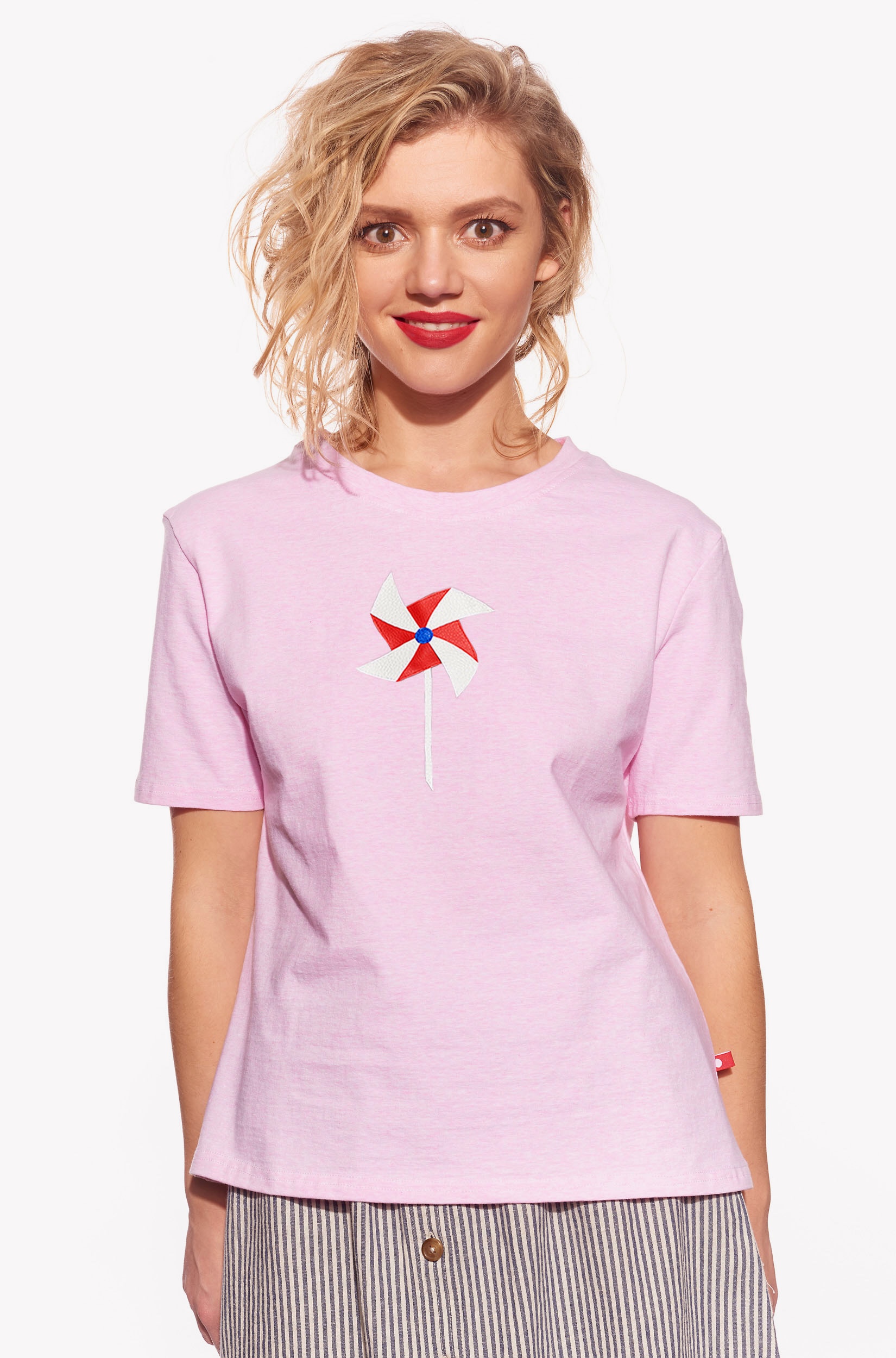 Shirt with paper propeller