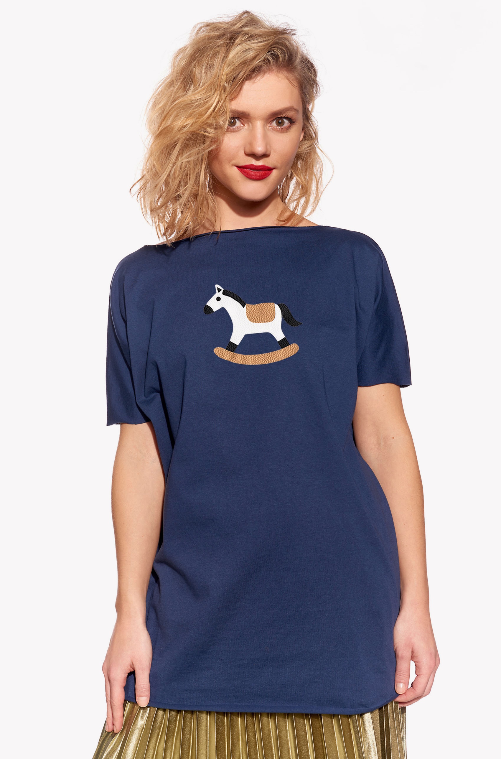 Shirt with rocking horse