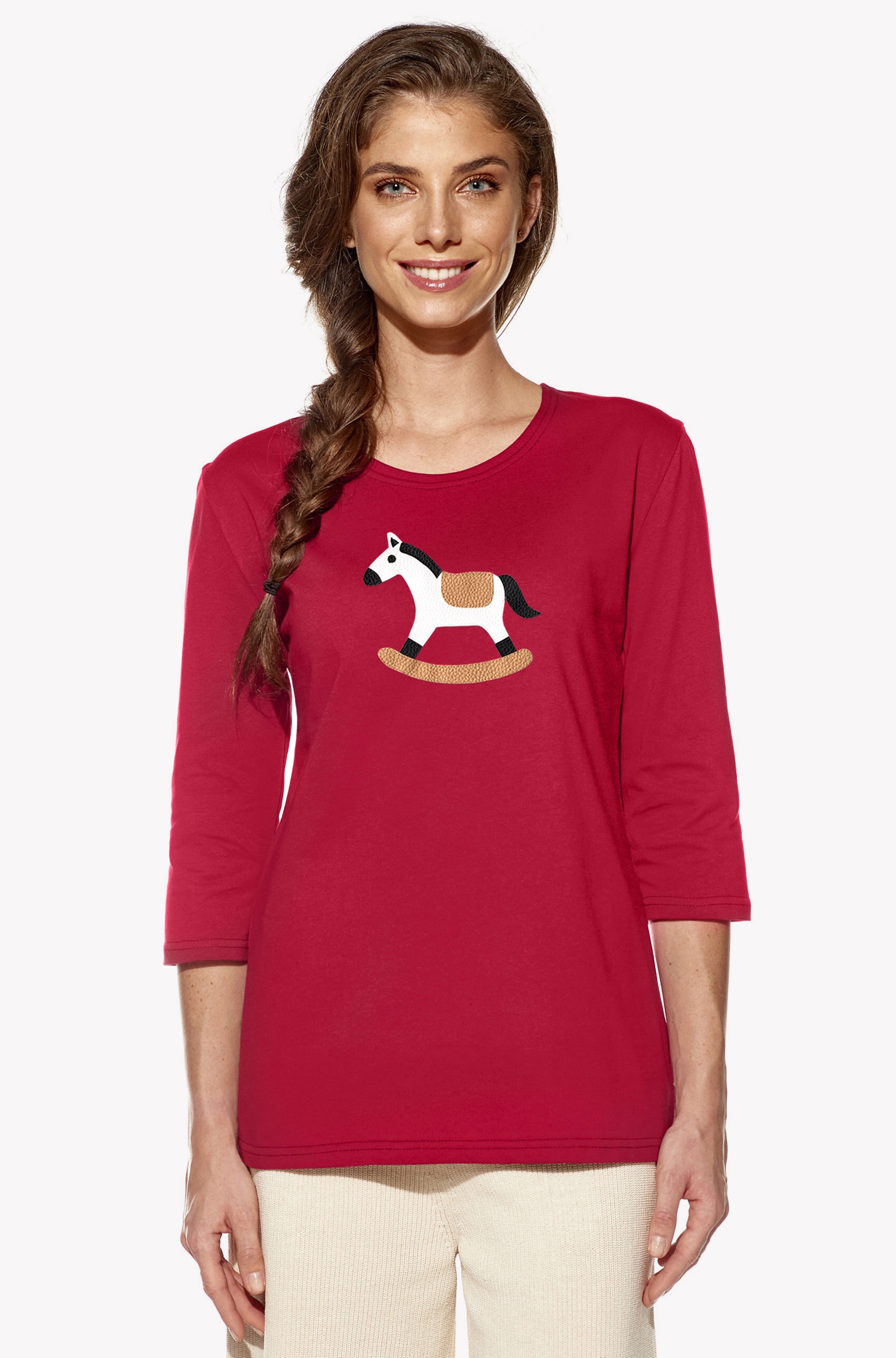 Shirt with rocking horse