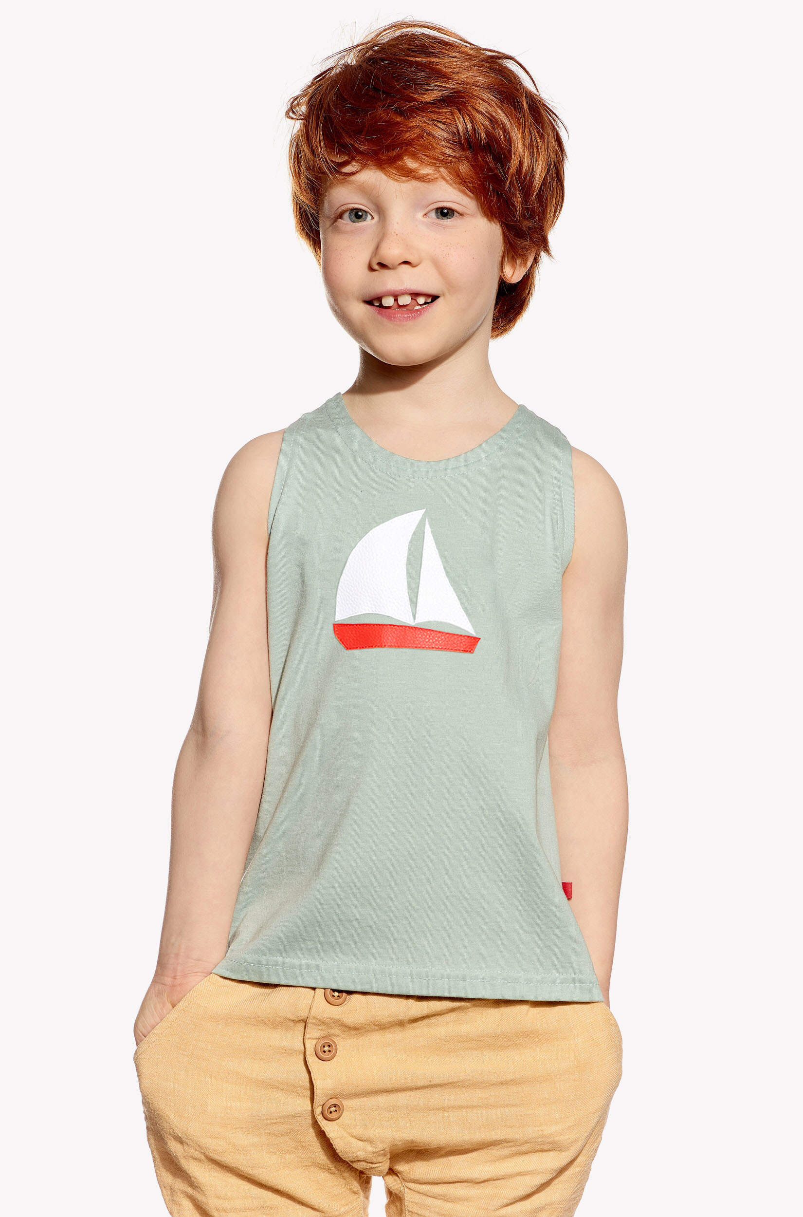 Singlet with sailboat