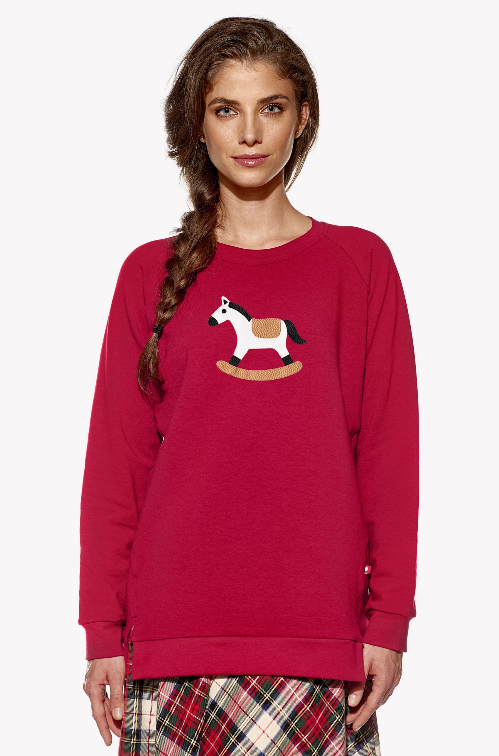Hoodie with rocking horse
