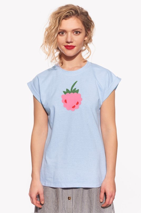 Shirt with raspberry