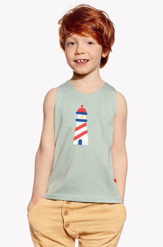 Singlet with lighthouse