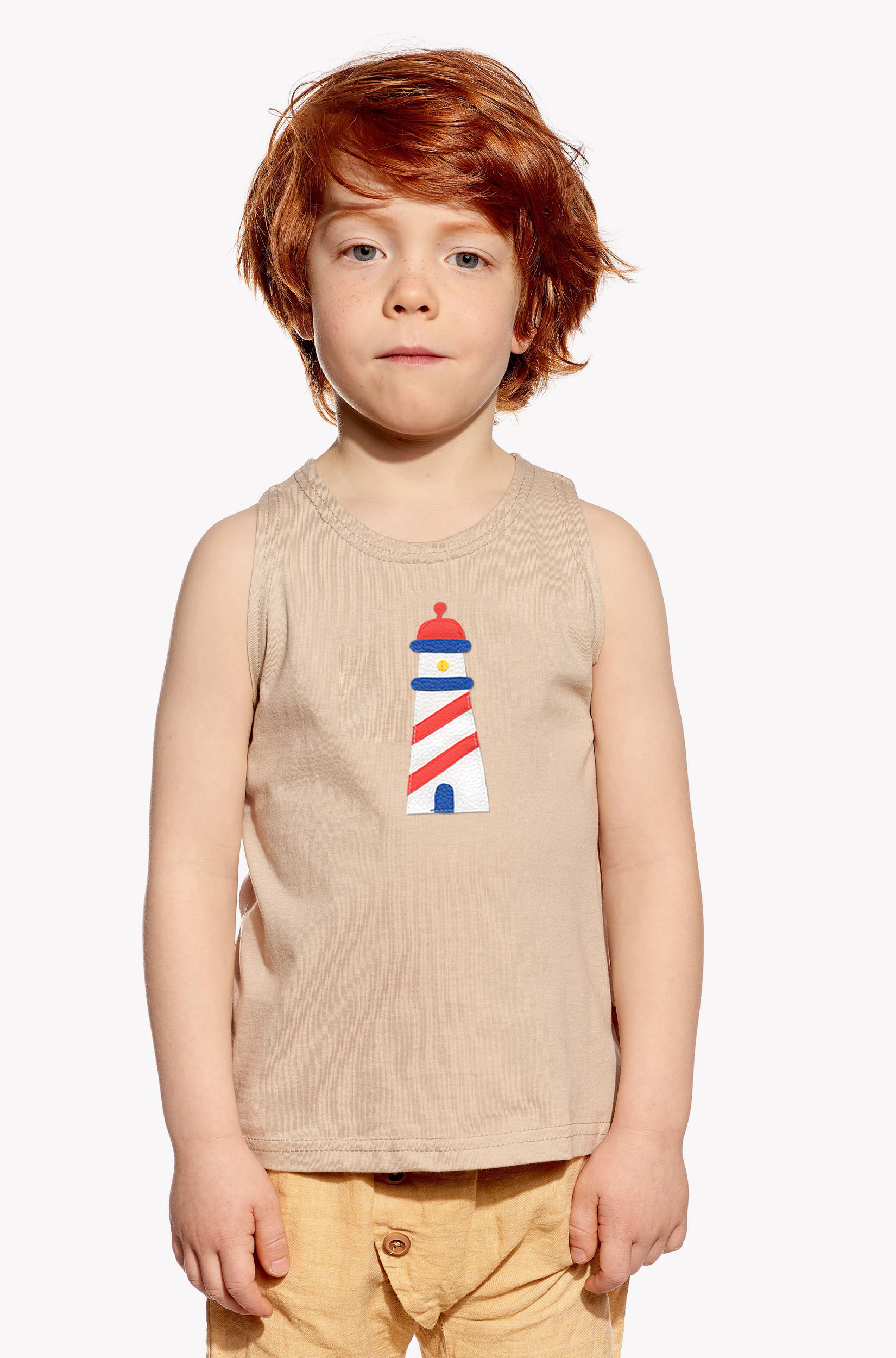 Singlet with lighthouse