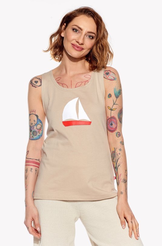 Singlet with sailboat