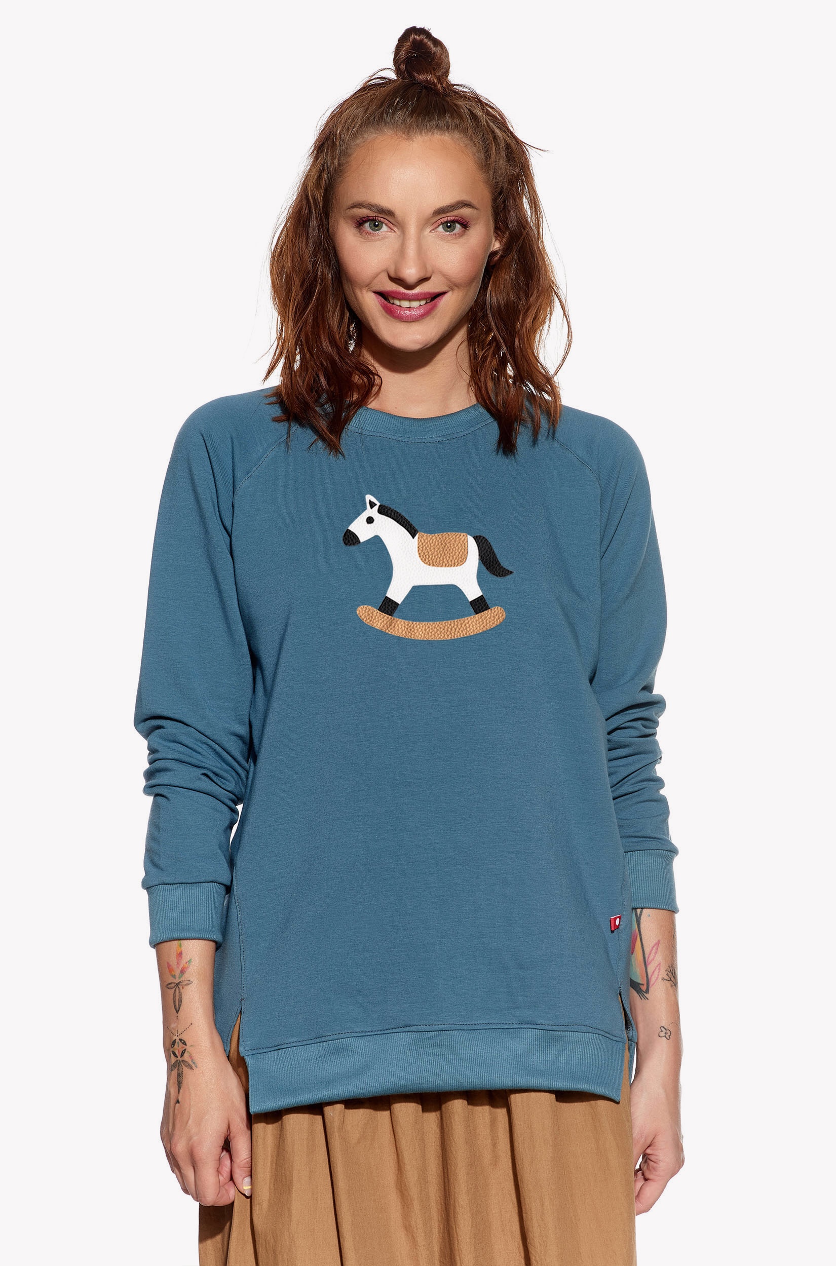 Hoodie with rocking horse