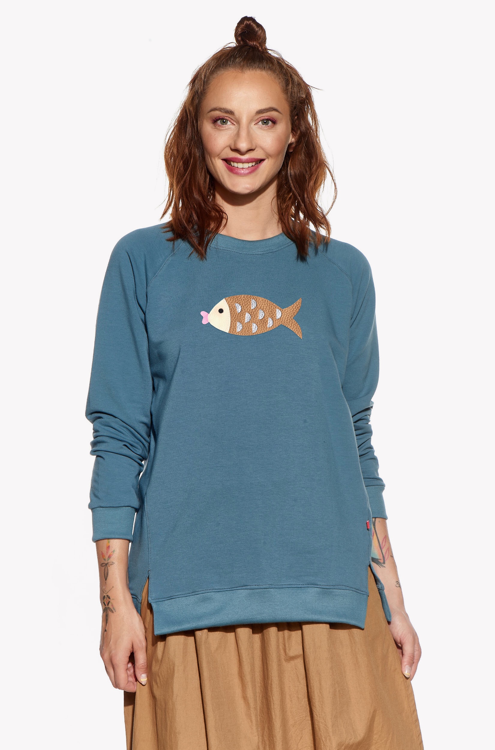 Hoodie with fish