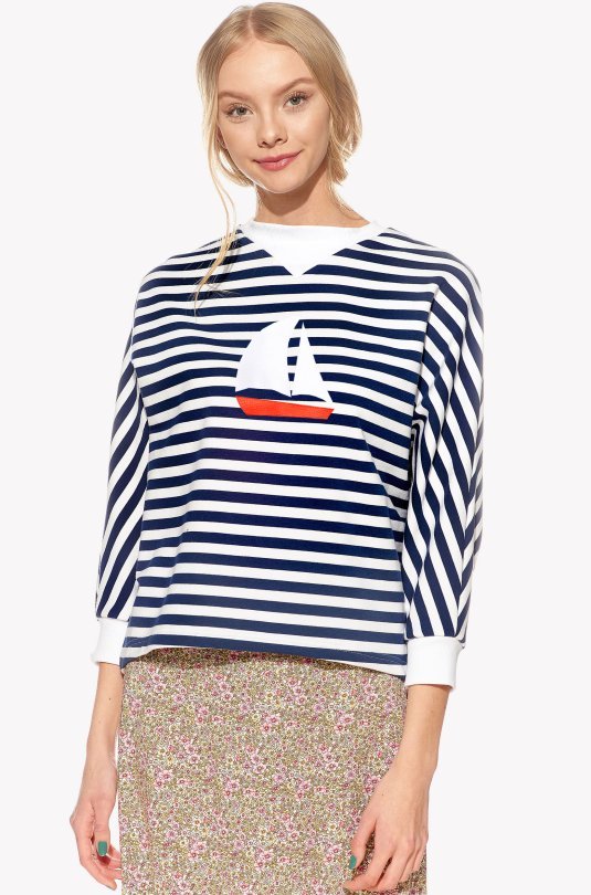 Kapucnis pulóver vitorlással