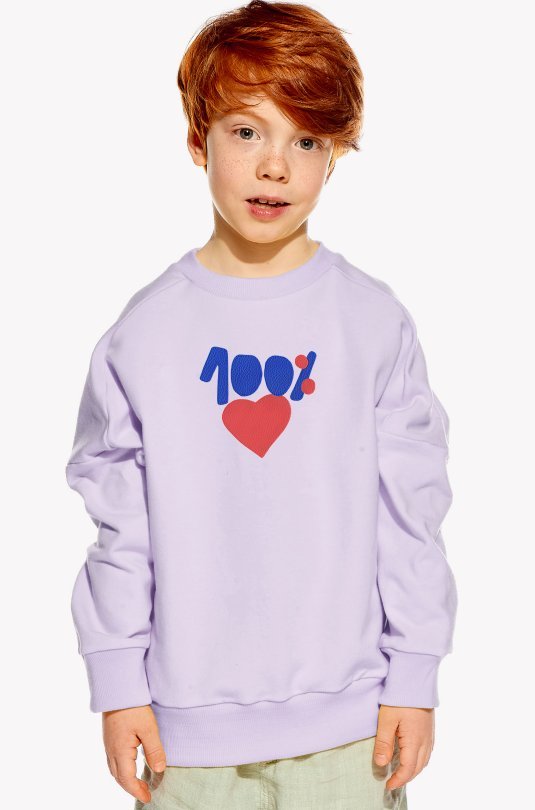 Kapucnis pulóver 100% szeretet