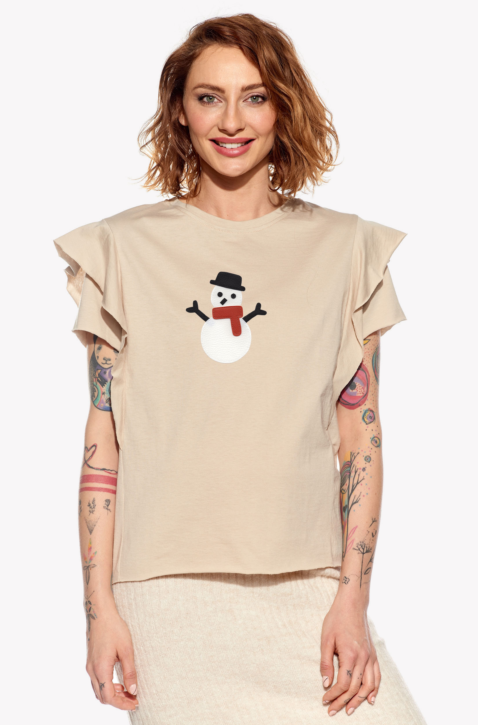Tričko so snehuliakom