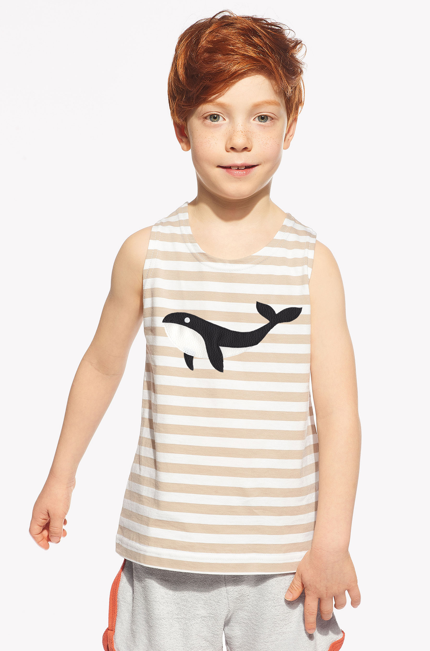 Singlet with whale