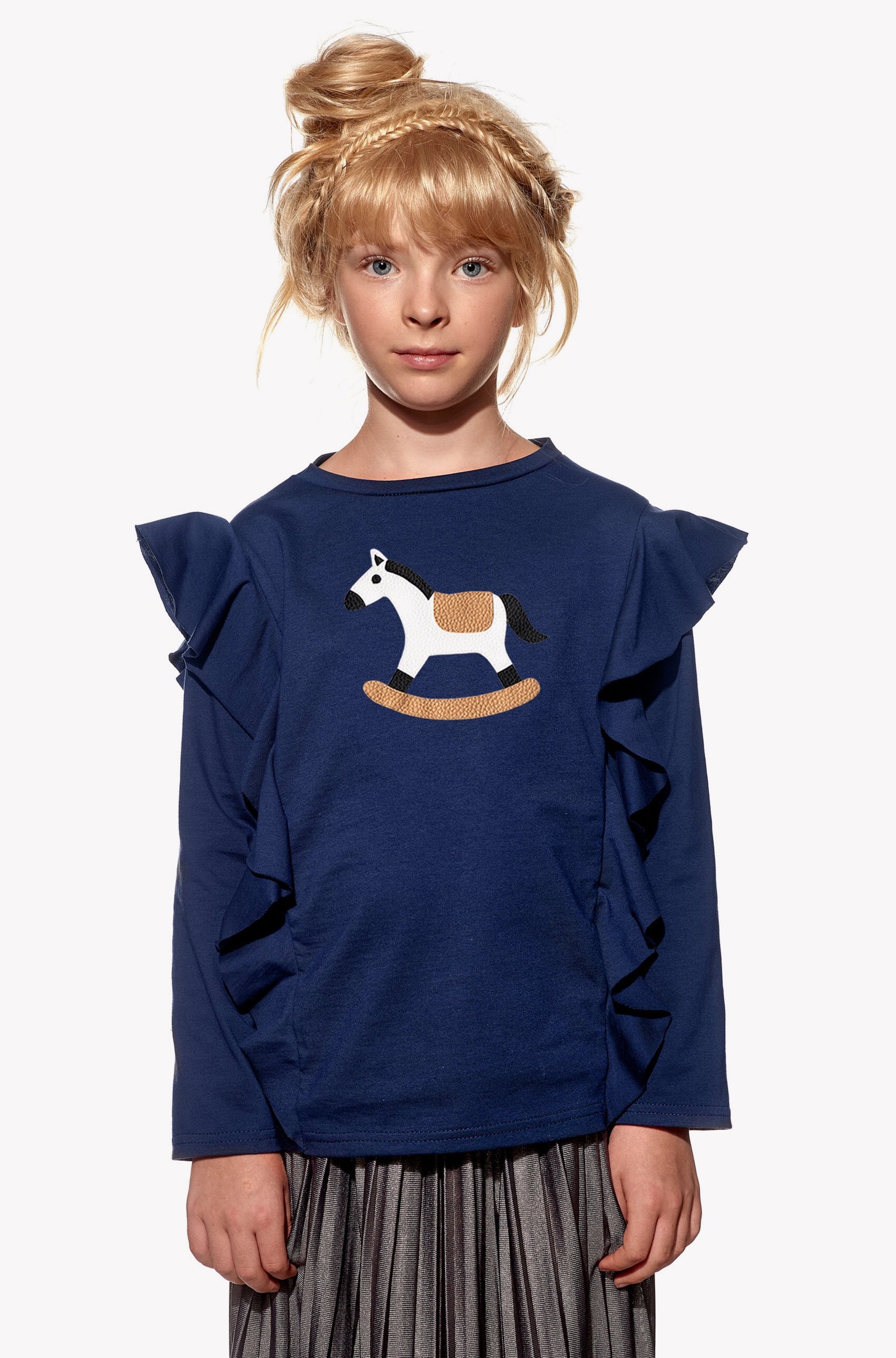 Shirt with rocking horse