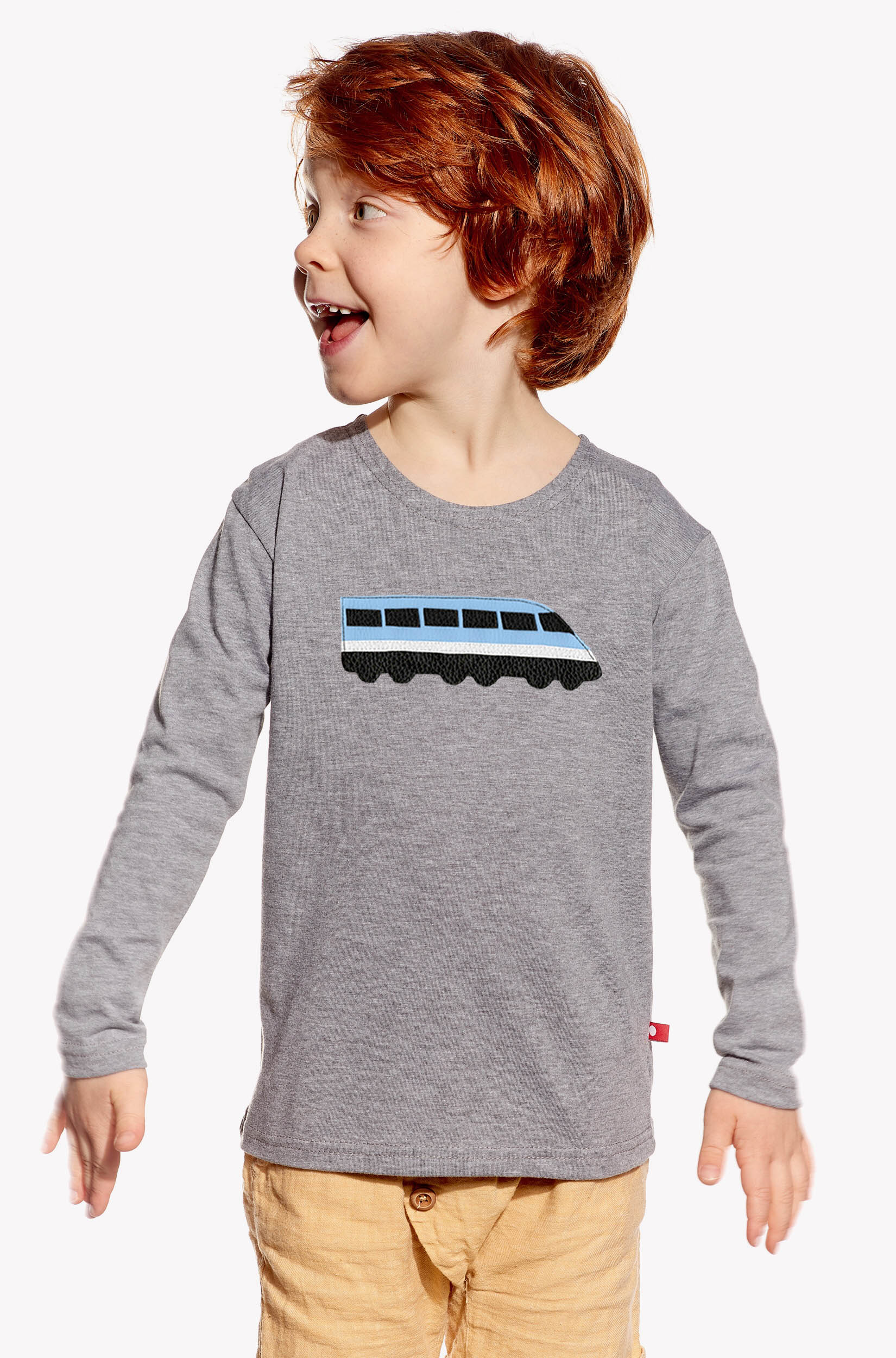 Shirt with train